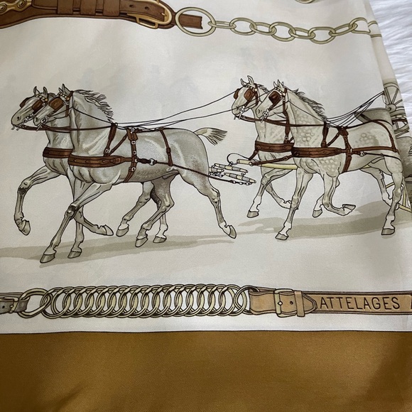Hermès Attelages A Quatre Silk Scarf. - Picture 14 of 16